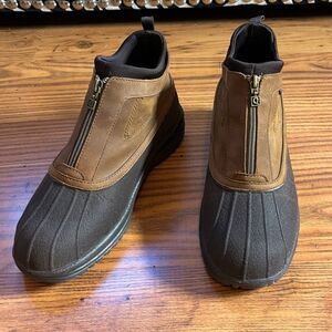 Quark Brown Woman’s Waterproof Ankle Boots Zipper Sz 8